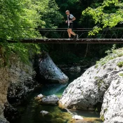 Vučko trail, prelazak preko mosta