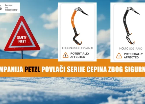 Važno! Petzl objavio povlačenje cepina iz serije NOMIC i ERGONOMIC, februar 2026.