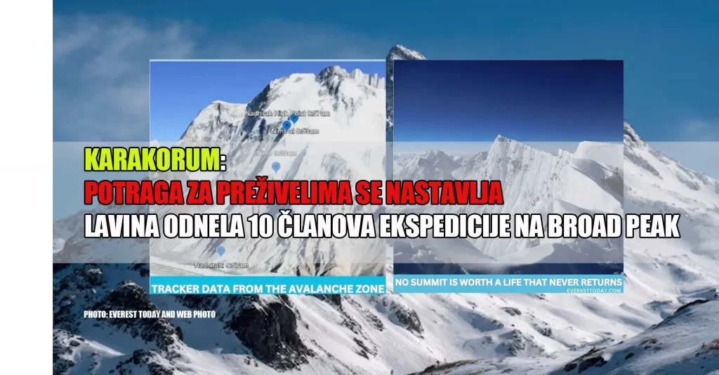 Karakorum: potraga za preživelima se nastavlja nakon lavine na Broad Peaku