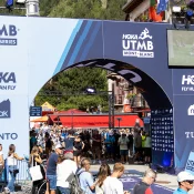 UTMB finish line Chamonix 2026